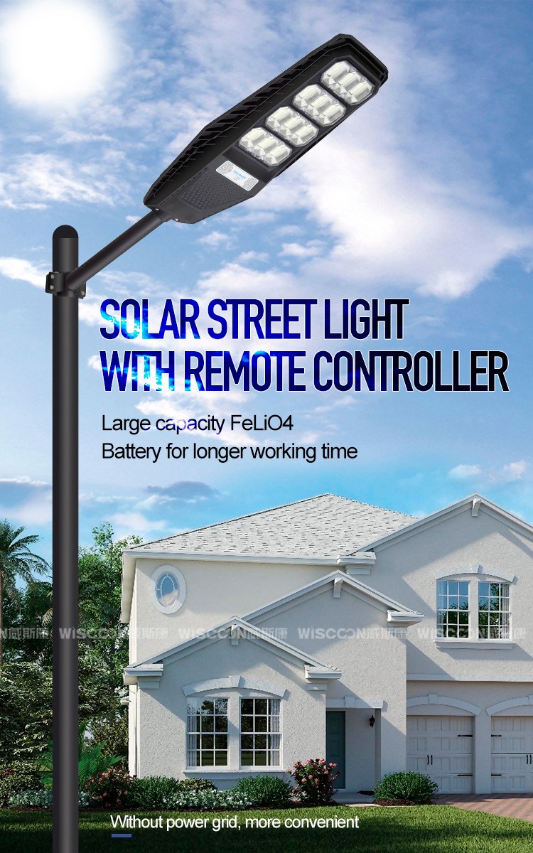 Solar Street Light with remote control and radar sensor