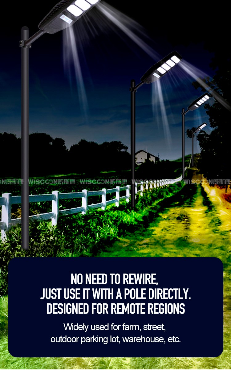 Solar Street Light with remote control and radar sensor